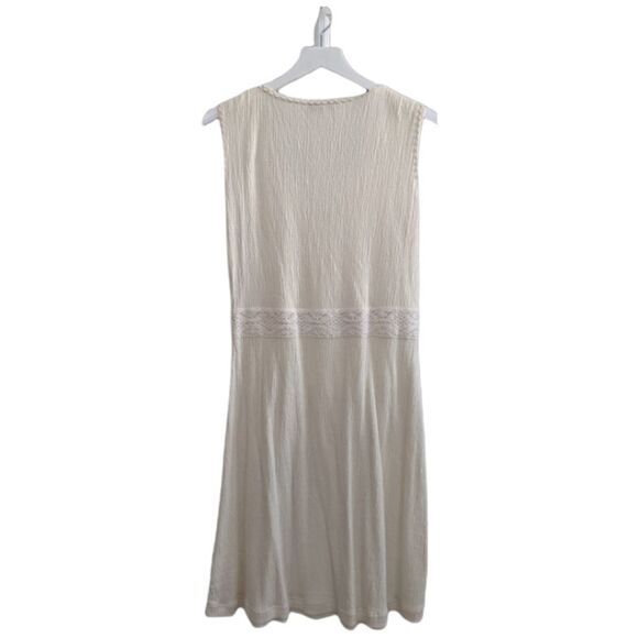 The Territory Ahead, Sleeveless Wrap Dress, V Neck, linen laced, Size M - Picture 2 of 6